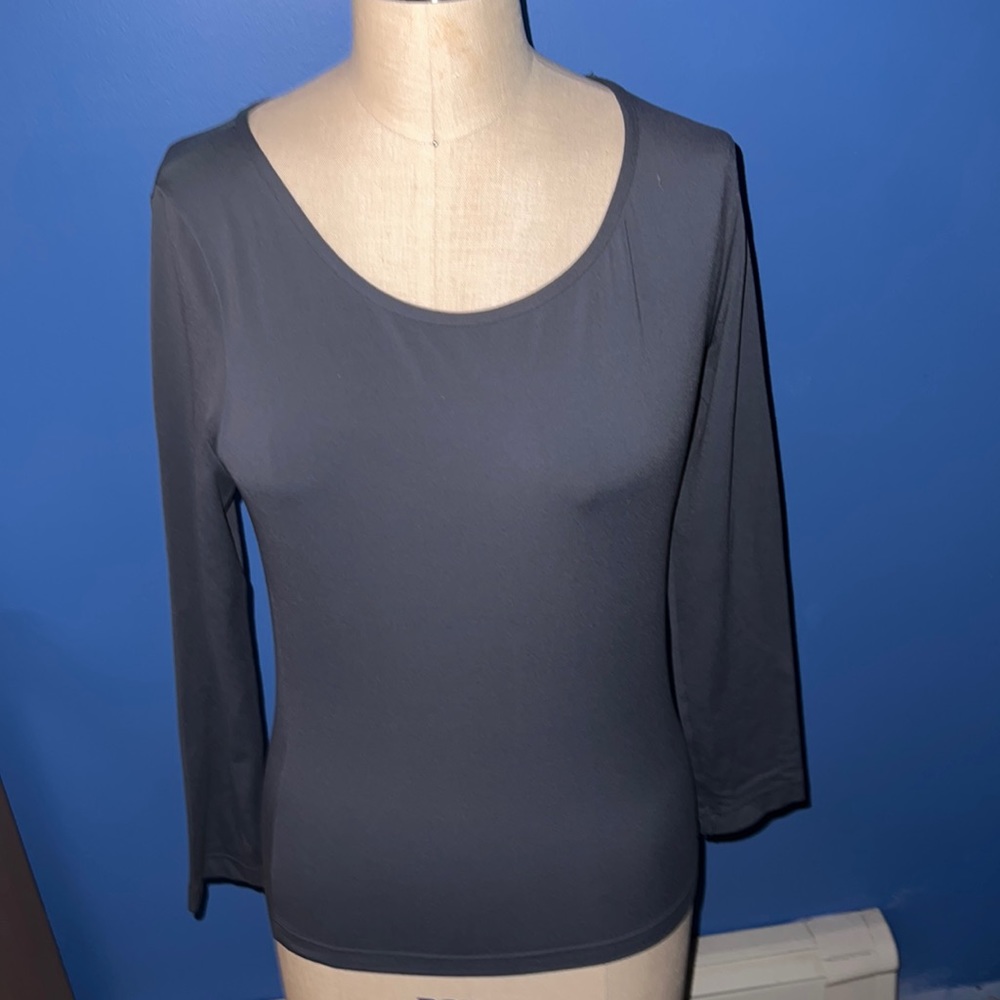 Ballinger Gold Slate Blue/Gray No Size Tag 18” Pit to Pit